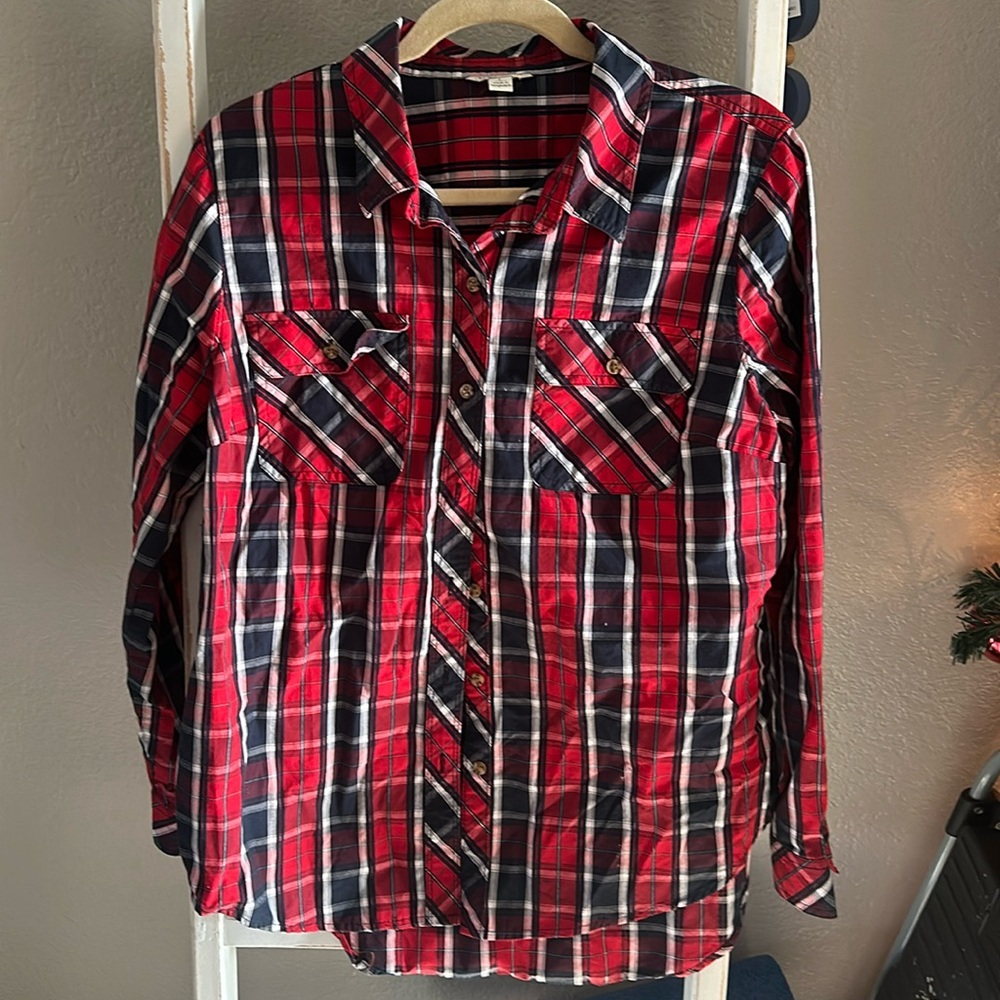 Cato plaid button down size:L